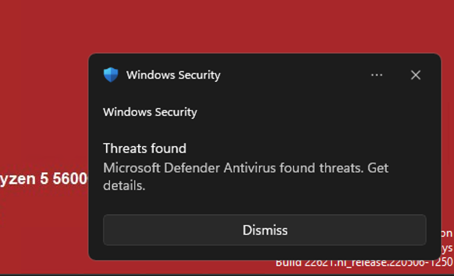 Windows Defender threat alert firing only after the metasploit session was closed