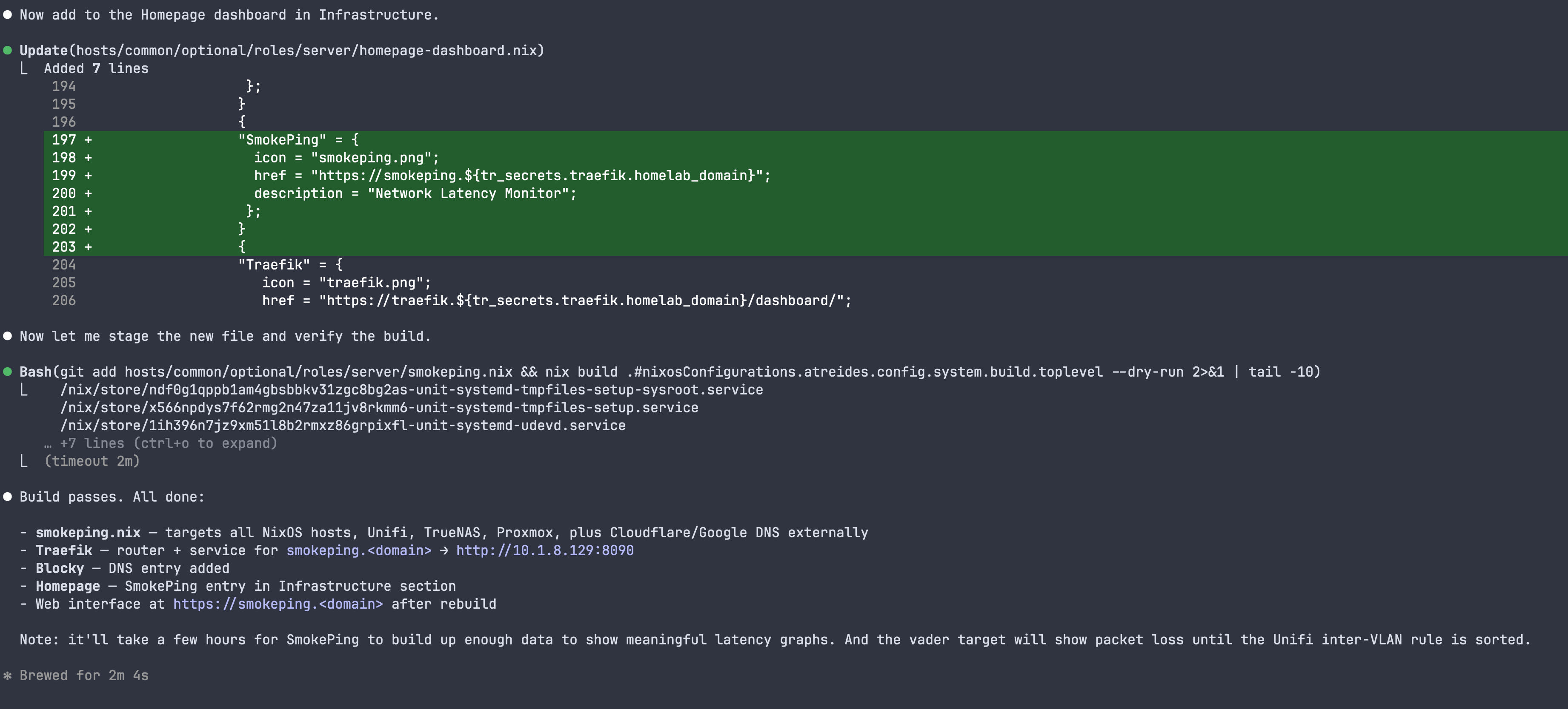 Claude output with configs ready to deploy